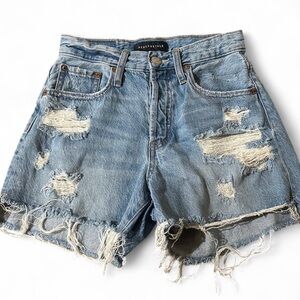 Aeropostale Blue Distressed Jean Shorts